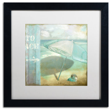 Color Bakery 'By the Sea II' Art, Black Frame, White Matte, 16"x16"