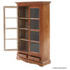 Antique Wooden Barrister Bookcase with Glass Doors