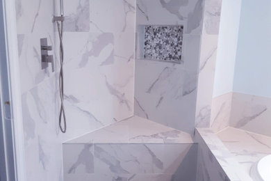 Inspiration for a modern bathroom remodel in Baltimore