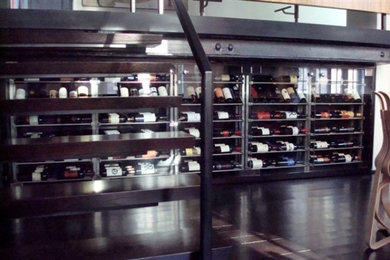 Inspiration for a contemporary wine cellar remodel in Seattle