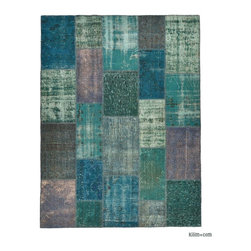Over-dyed Anatolian Patchwork Rug - Rugs