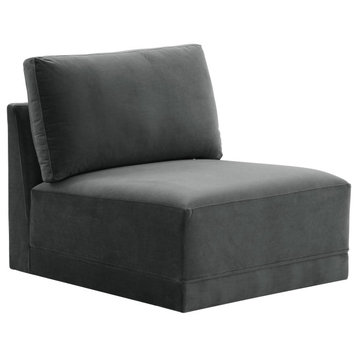 Willow Charcoal Armless Chair