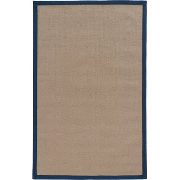 Linon Athena Machine Tufted Wool 1'10"x2'10" Rug in Cork and Blue