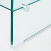 GDF Studio Classon Transparent Glass End Table With Shelf