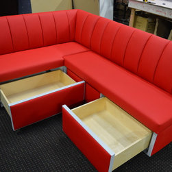 Kitchen Corner Bench Red - Dining Benches
