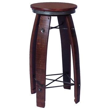 Daisy Stave Stool, Provincial, 24"