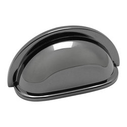 Cosmas - Cabinet Cup Pull, 3" Hole Centers, Set of 25, Black Nickel - Cabinet And Drawer Handle Pulls