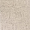 HomeRoots 5' x 7' Ivory Geometric Hexagon Wool Indoor Area Rug