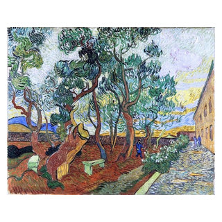 Vincent Van Gogh The Garden of the Asylum in Saint-Remy Gallery Wrapped  Canvas - Traditional - Prints And Posters - by Art MegaMart