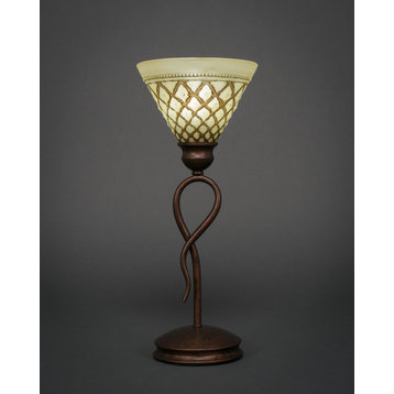 Leaf 1 Light Table Lamp In Bronze (35-BRZ-7185)