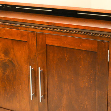 Automated TV Lift Cabinet in Solid Cherry (The Richmond)