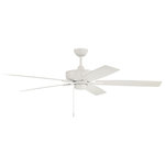 Craftmade - 60" Outdoor Super Pro Ceiling Fan - 60" Outdoor Super Pro White finish, White Blades