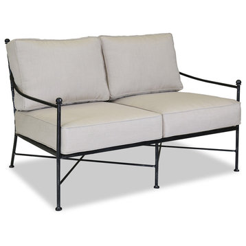 Sunset West Provence Loveseat With Cushions, Cushions: Canvas Granite