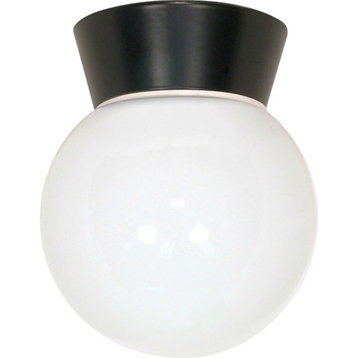 Nuvo Lighting 77/157 1 Light 6"W Outdoor Semi-Flush Globe Ceiling - Black