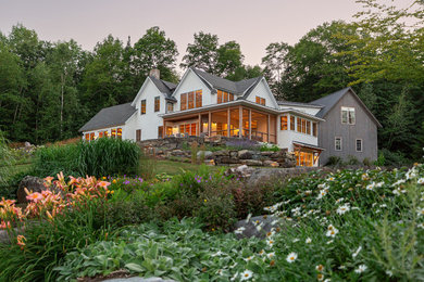 Inspiration for a country exterior home remodel in Burlington