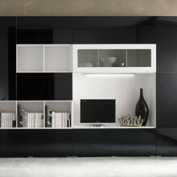 Modern Italian Wall Unit Kubo 11 by Artigian Mobili - $4,529.00 - Entertainment Centers And Tv Stands