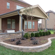 Stone/Stained concrete covered patio