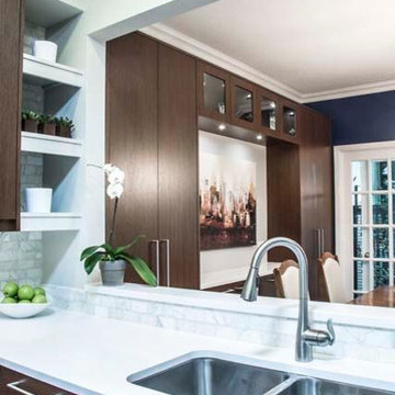 Builder kitchen becomes cool Contemporary Kitchen