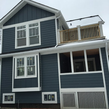 LP SmartSide siding ,soffit & fascia,GAF Timberline shingles and aluminum gutter