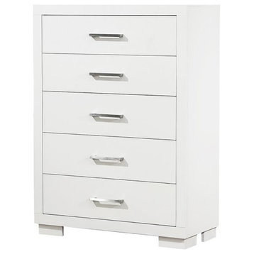 Coaster Jessica Contemporary Wood 5-Drawer Rectangular Chest in White