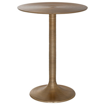 Gold Pedestal End Table, OROA Dexter
