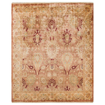 Eclectic, One-of-a-Kind Hand-Knotted Area Rug Brown, 6'1"x6'3"