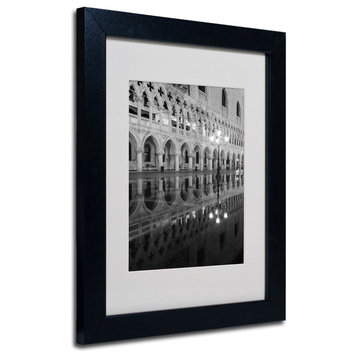 'Venetia Reflection' Matted Framed Canvas Art by Moises Levy