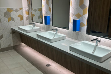 Inspiration for a contemporary bathroom remodel in Austin