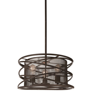 Darya 3 Light Up Chandelier With Brown Finish