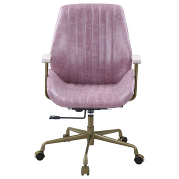 ACME Hamilton Office Chair, Pink Top Grain Leather