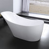 Kube Victorian 67'' Free Standing Bathtub, White