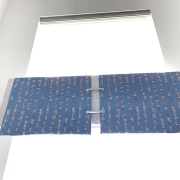 Valances, motorized shades and pillows for a Plainfield IL residence