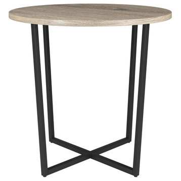 Pivetta 22 Wide Round Side Table With Mdf Top In Blackened Bronze/Antiqued...