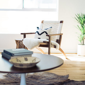 Living Room with Midcentury Modern Lounge Chair