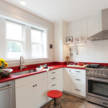 Hanging Utensils and Open Shelving