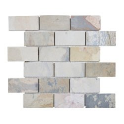 2x4 Indian Autumn Slate Mosaic Tile - Mosaic Tile