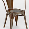 Steel Stackable Dining Chair in Rustic Matte - Set of 4