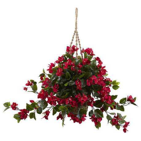 Bougainvillea Hanging Basket UV Resistant, Indoor/Outdoor, Red