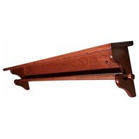 Craftsman Quilt Rack, Cherry Wood, Shelf and Removable Bar