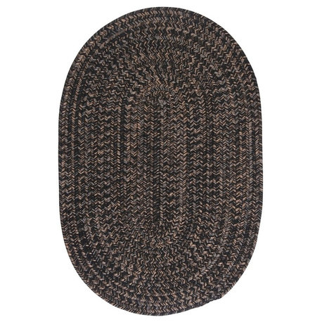 Hayward Rug, Black, 2'x6' Oval