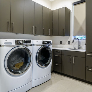 75 Beautiful Contemporary Black Laundry Room Pictures & Ideas - August ...