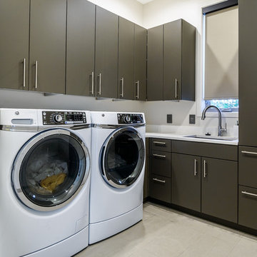 Modern Utility Room in Norman, OK with UltraCraft Cabinetry
