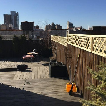 lattice privacy screen by New York Plantings Garden Designers and Landscape cont
