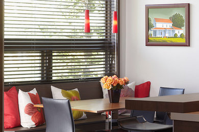 Design ideas for a contemporary dining room in Denver.