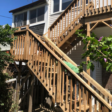 Aging Cedar Staircase Restoration