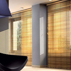 American Blinds Signature Wood Blinds in Natural - Venetian Blinds
