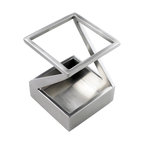 Pen and Pencil Holder, Stainless Steel, Satin Finish.