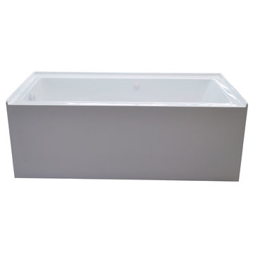 Pontormo Front Skirted Drop-In Bathtub, 32"x60", Left, Air
