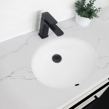 19" Ceramic Porcelain Oval Undermount Bathroom Sink
