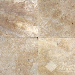 Golden Sunset Travertine Paver | 3cm | 24x24 | Tumbled - Wall And Floor Tile